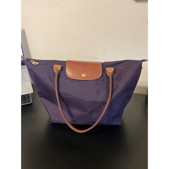 Longchamp Handbags - LONGCHAMP La Pliage Nylon Tote in Bilberry (Purple)